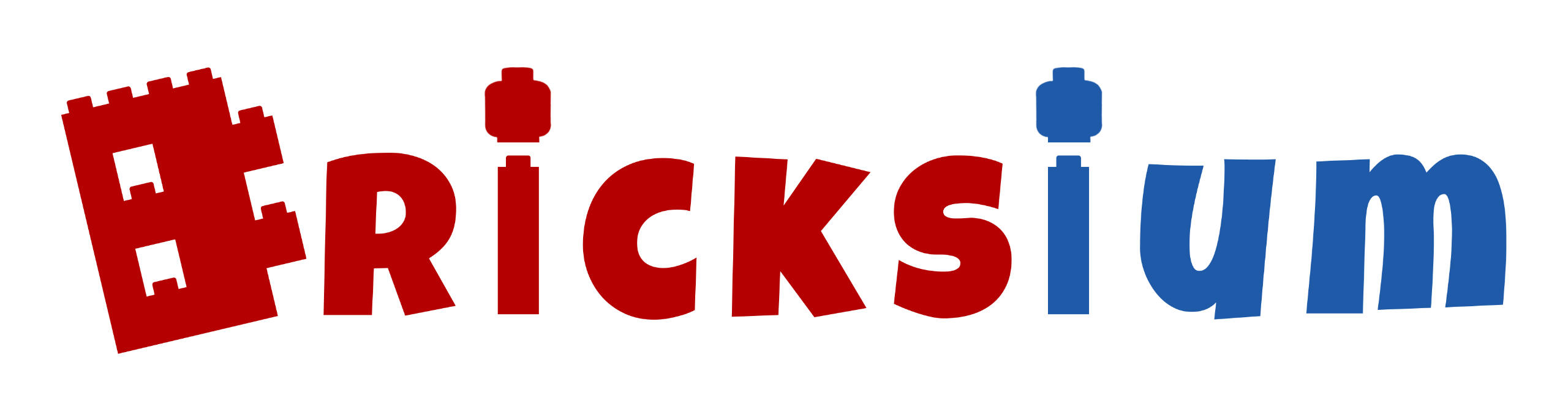 Bricksium logo in red and blue with white background